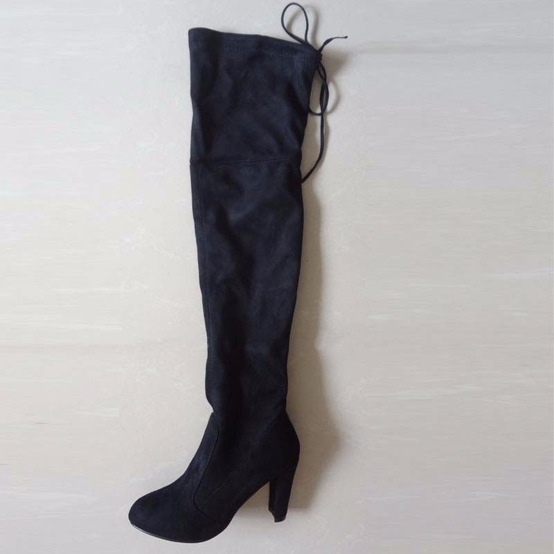 Viola Black Suede Boots