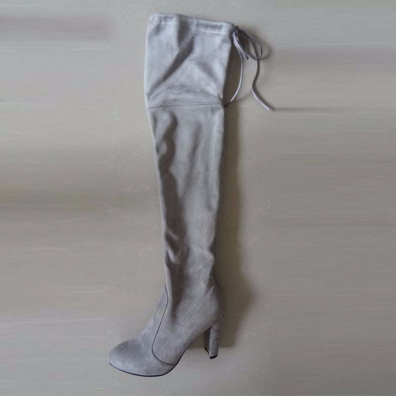 Viola Light gray Suede Boots