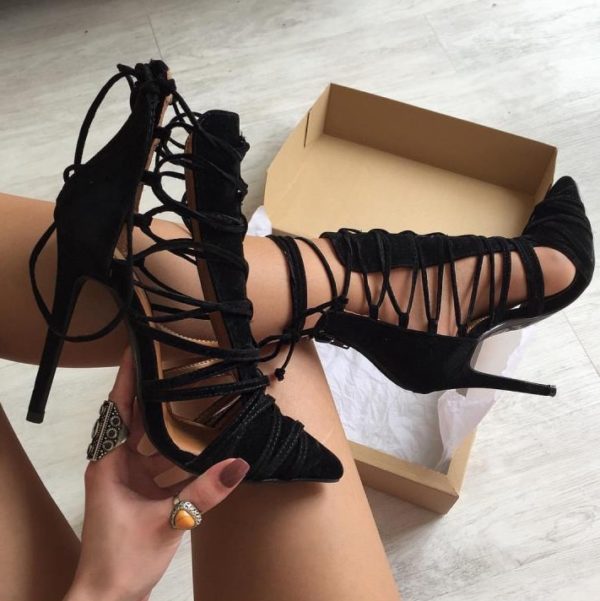 Onna Strappy Lace-Up Pumps