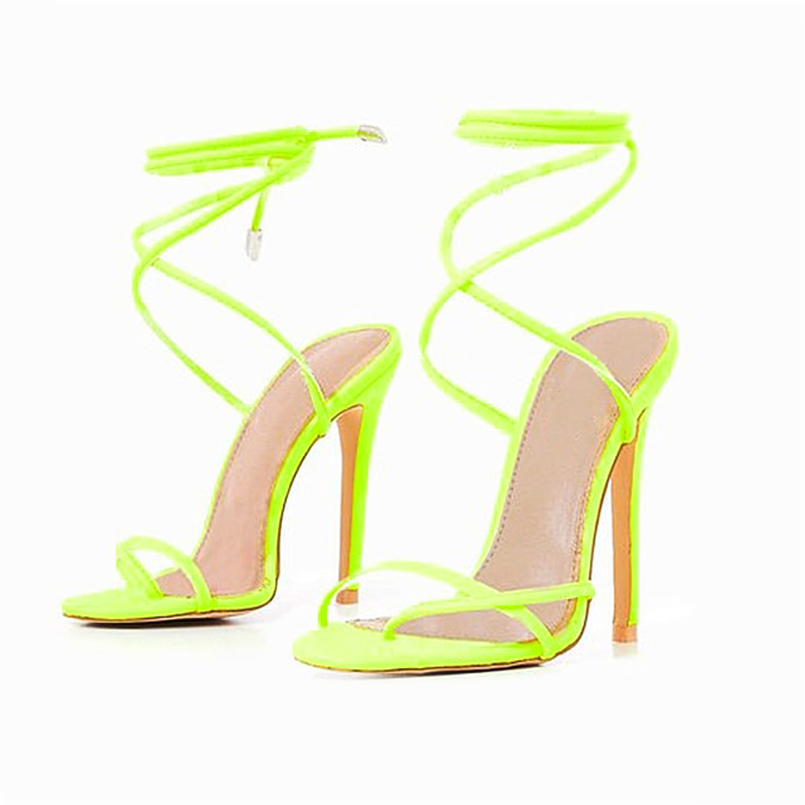 Tess - Neon strap sandals - The Cadence's